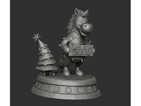 Caballo de fuego rojo 2026 Modelo de impresión 3D