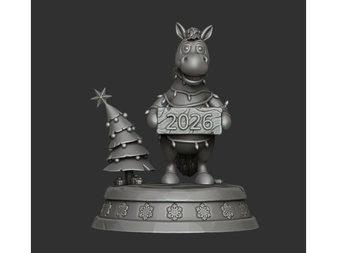 Czerwony ognisty koń 2026 Model do druku 3D