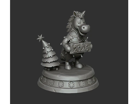 Red fire horse 2026 3D Print Model