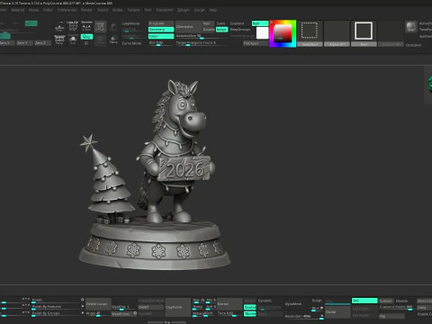 Red fire horse 2026 3D Print Model