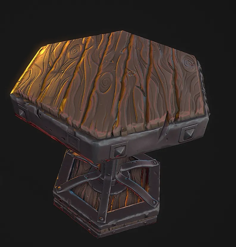 Stylized table 3D Print Model .c4d .max .obj .3ds .fbx .stl .blend 