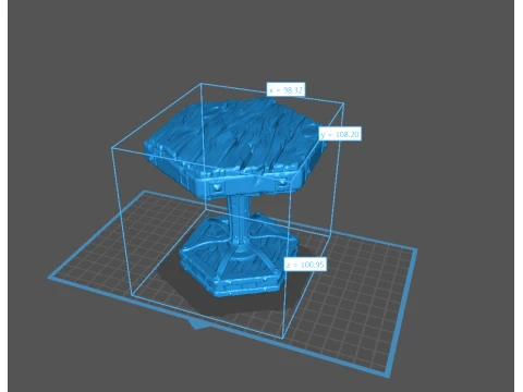 Stylized table 3D Print Model