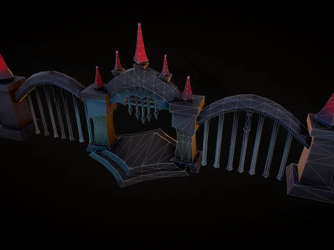 Gothic Gate 3D Model
