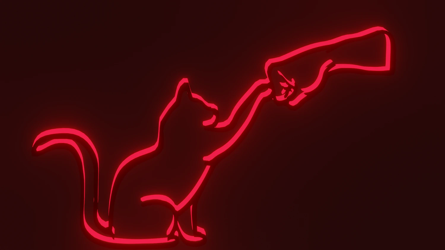 CAT - RGB On The Wall 3D Model .c4d .max .obj .3ds .fbx .stl .blend