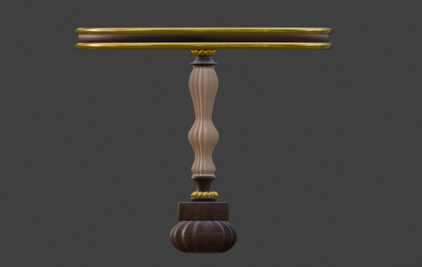 Ornamental decorative one-legged table Modello 3D .c4d .max .obj .3ds .fbx .stl .blend