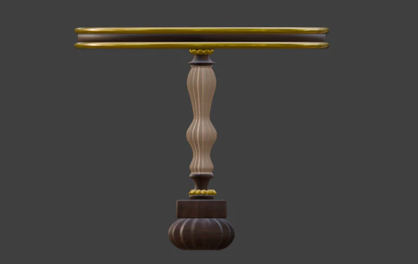 Ornamental decorative one-legged table 3D Model .c4d .max .obj .3ds .fbx .stl .blend 