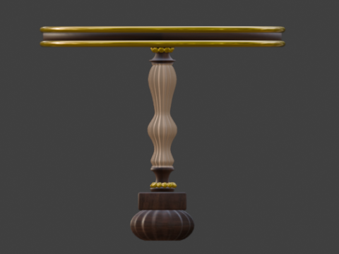 Ornamental decorative one-legged table 3Dモデル