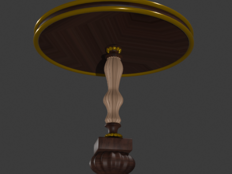 Ornamental decorative one-legged table Modello 3D
