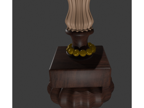 Ornamental decorative one-legged table Modello 3D