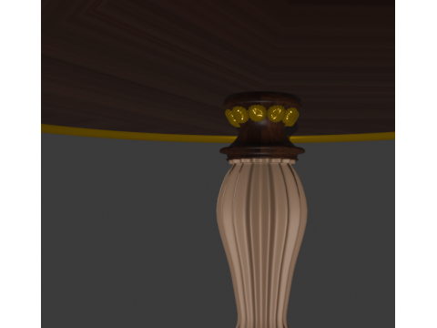 Ornamental decorative one-legged table Modello 3D