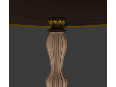 Ornamental decorative one-legged table Modello 3D