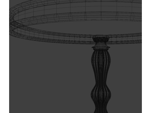 Ornamental decorative one-legged table Modello 3D