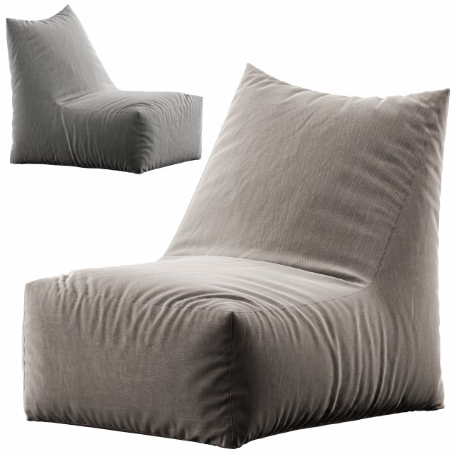 Trule Standard Outdoor Friendly Bean Bag Chair Lounger 3D 模型 .c4d .max .obj .3ds .fbx .stl .blend 