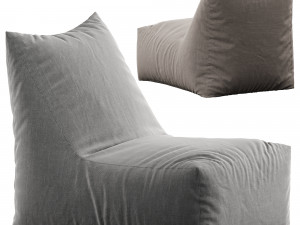 Trule Standard Outdoor Friendly Bean Bag Chair Lounger 3D 模型