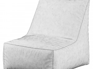 Trule Standard Outdoor Friendly Bean Bag Chair Lounger 3D 模型