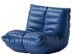Microfiber Leather Standard Bean Bag Chair and Lounger 3D Model