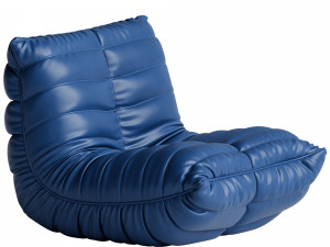 Microfiber Leather Standard Bean Bag Chair and Lounger 3D Model