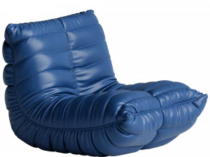 Microfiber Leather Standard Bean Bag Chair and Lounger 3D Model