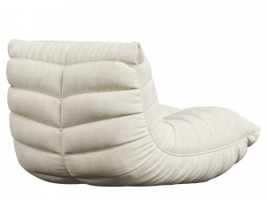 Suede Armless Bean Bag Chair 3D Model