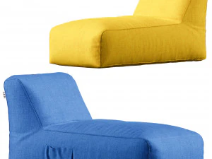 Large Microfiber Bean Bag Lounger by LEA Unlimited Inc 3D Model