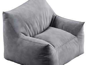Ehlen Modern Velveteen Bean Bag Chair with Armrests 3D Модель