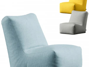 Bean bag Seat Riviera Aquamarine 3D Model