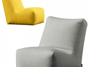Bean bag Seat Riviera Aquamarine 3D Model
