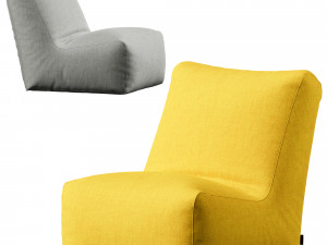 Bean bag Seat Riviera Aquamarine 3D Model