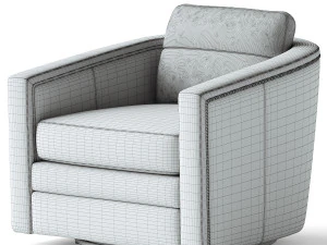 Olivar Swivel Barrel Chair 3D Model