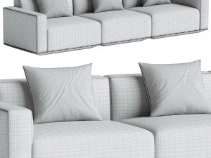 Develius modular sofa Configuration D 3D Model