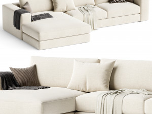 Oceanside 2-Piece Left-Arm Chaise Sectional Sofa 3D Model