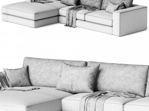 Oceanside 2-Piece Left-Arm Chaise Sectional Sofa 3D Model
