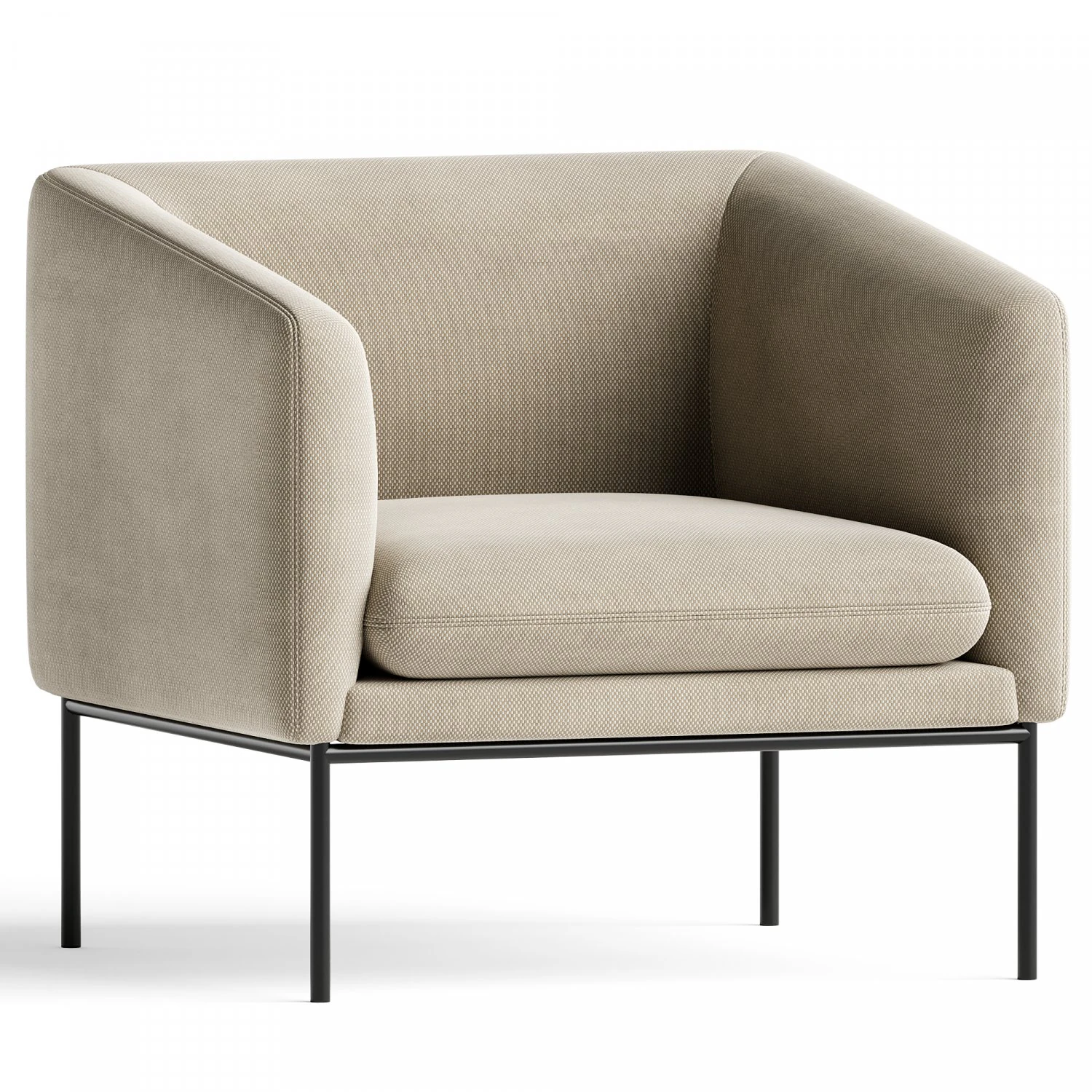 Turn Lounge Chair 3D Model .c4d .max .obj .3ds .fbx .stl .blend 