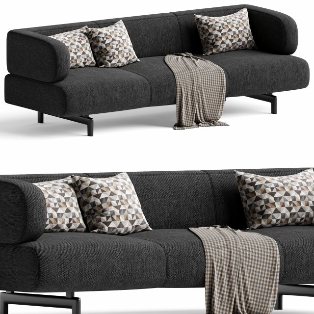 Soren Sofa 3D Model .c4d .max .obj .3ds .fbx .stl .blend