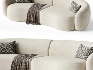 Sof&aacute; Curvo Familiar Kassavello Modelo 3D