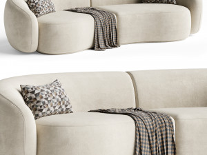 Family Curved Sofa Kassavello Modelo 3D
