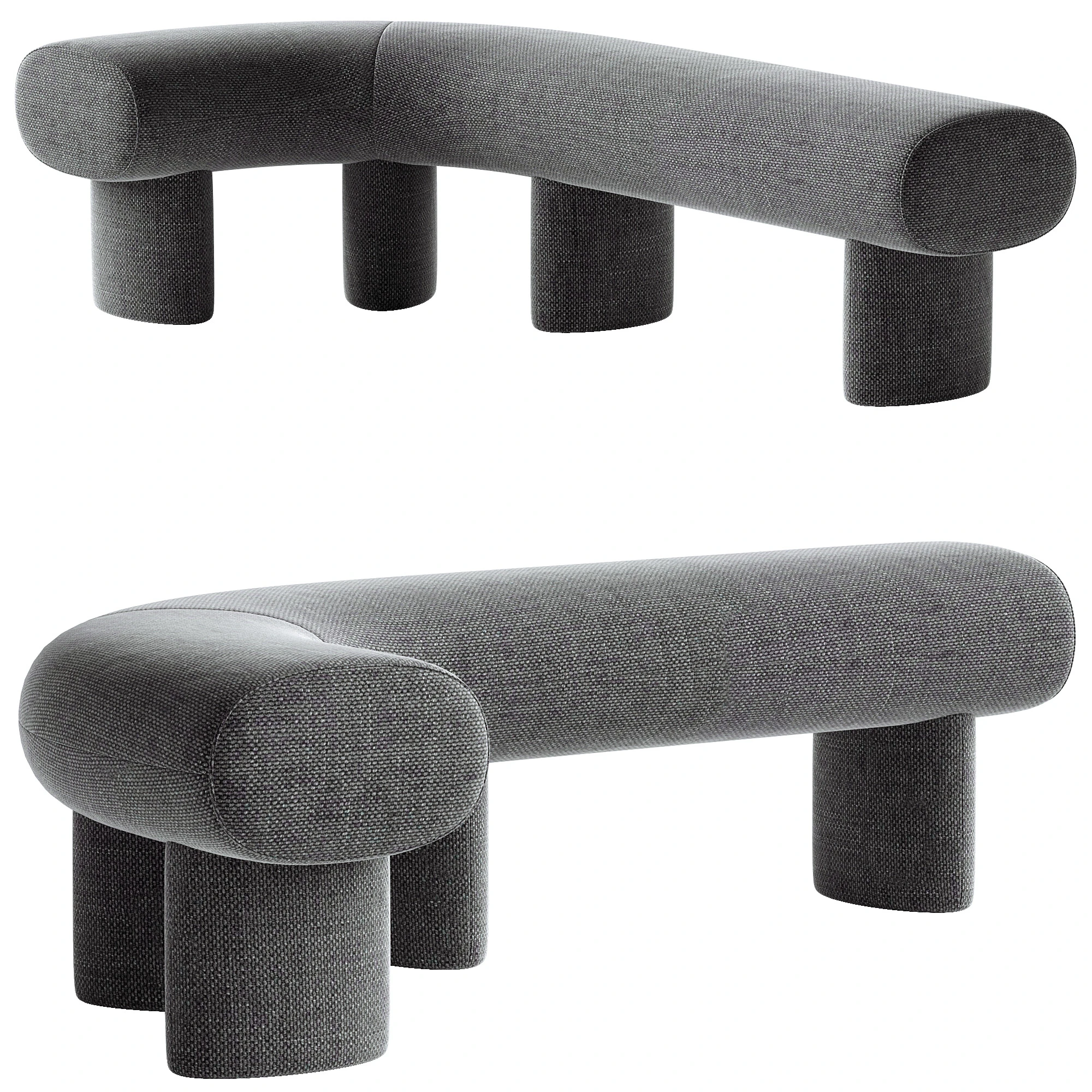Litho Bench 3D Model .c4d .max .obj .3ds .fbx .stl .blend 
