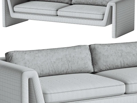 Velvet sofa Mika 3D Model