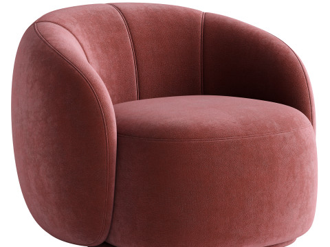 Curved Lounge Chair Merlot 3D Модель