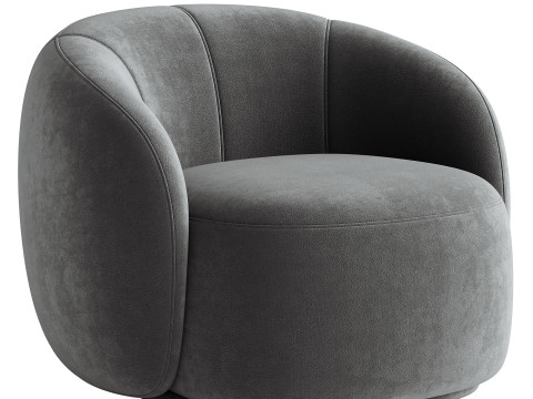 Curved Lounge Chair Merlot 3D Модель