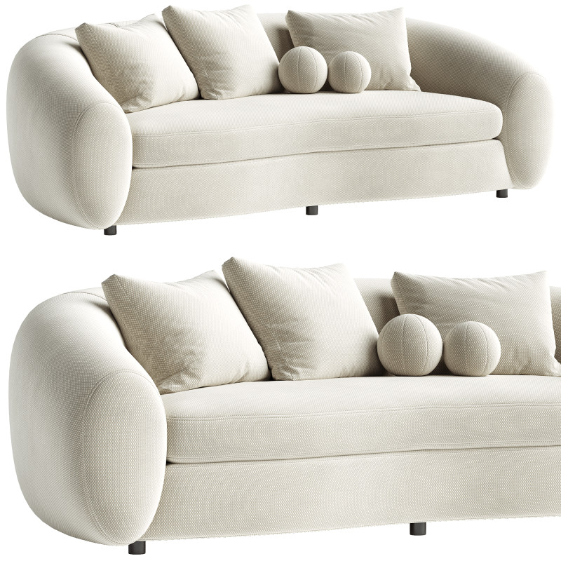 June Sofa 3D Model .c4d .max .obj .3ds .fbx .stl .blend 