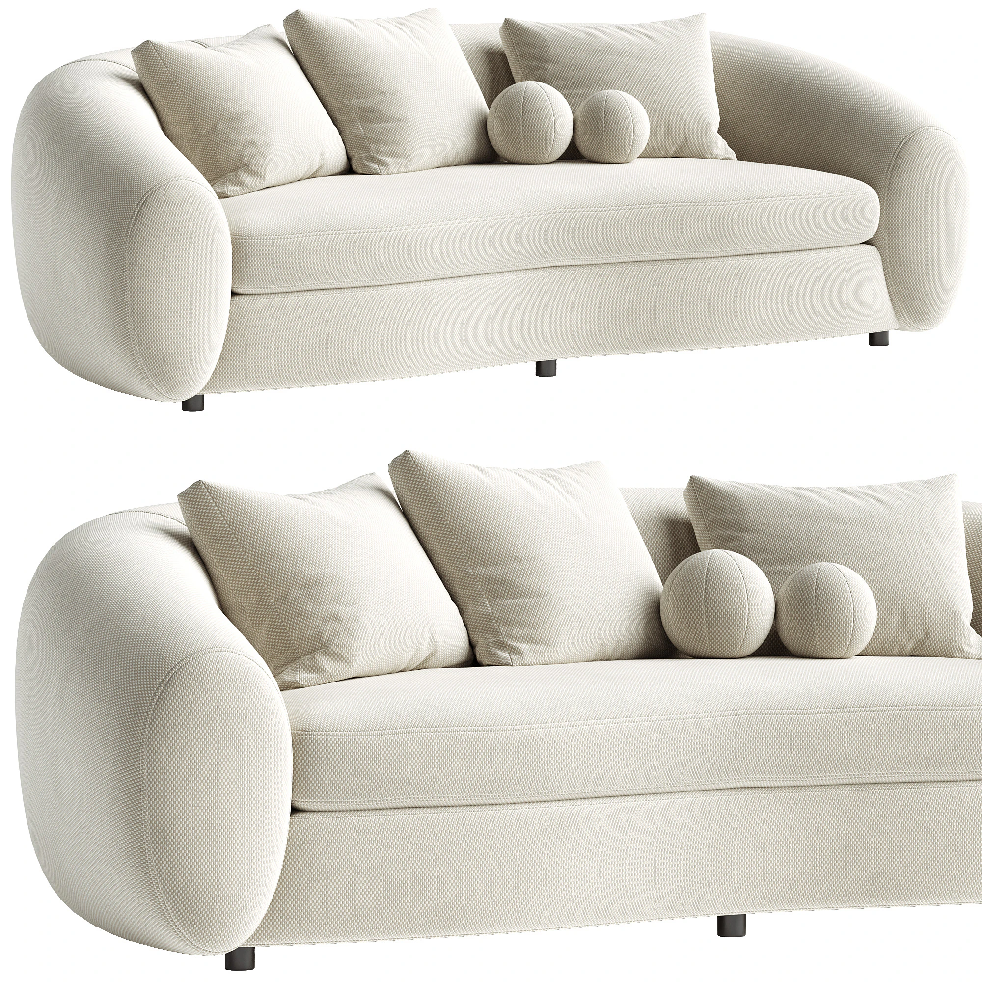 June Sofa 3D Model .c4d .max .obj .3ds .fbx .stl .blend 