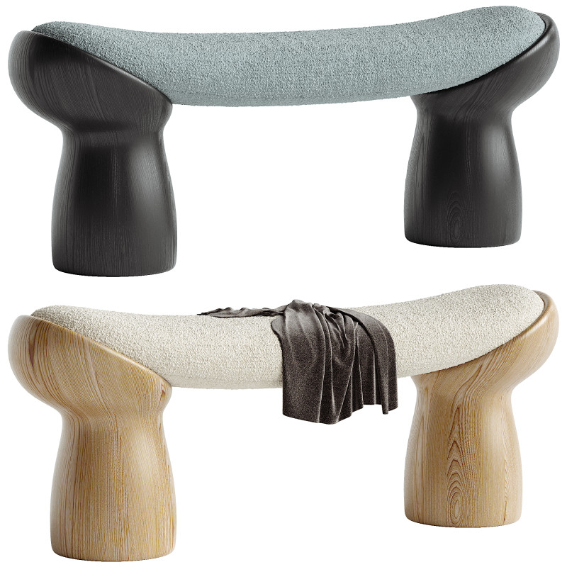 SONIAH BENCH 3D Model .c4d .max .obj .3ds .fbx .stl .blend 