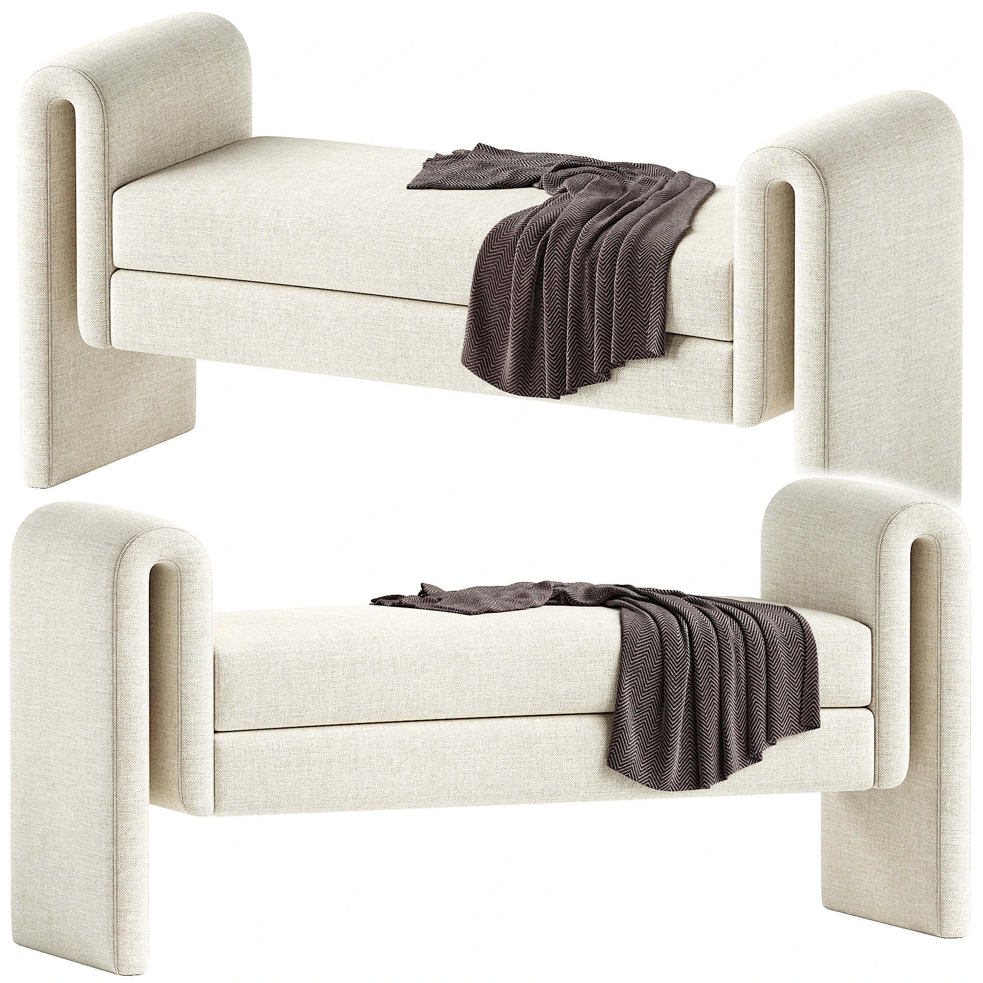 Panchina del lungomare Modello 3D .c4d .max .obj .3ds .fbx .stl .blend 