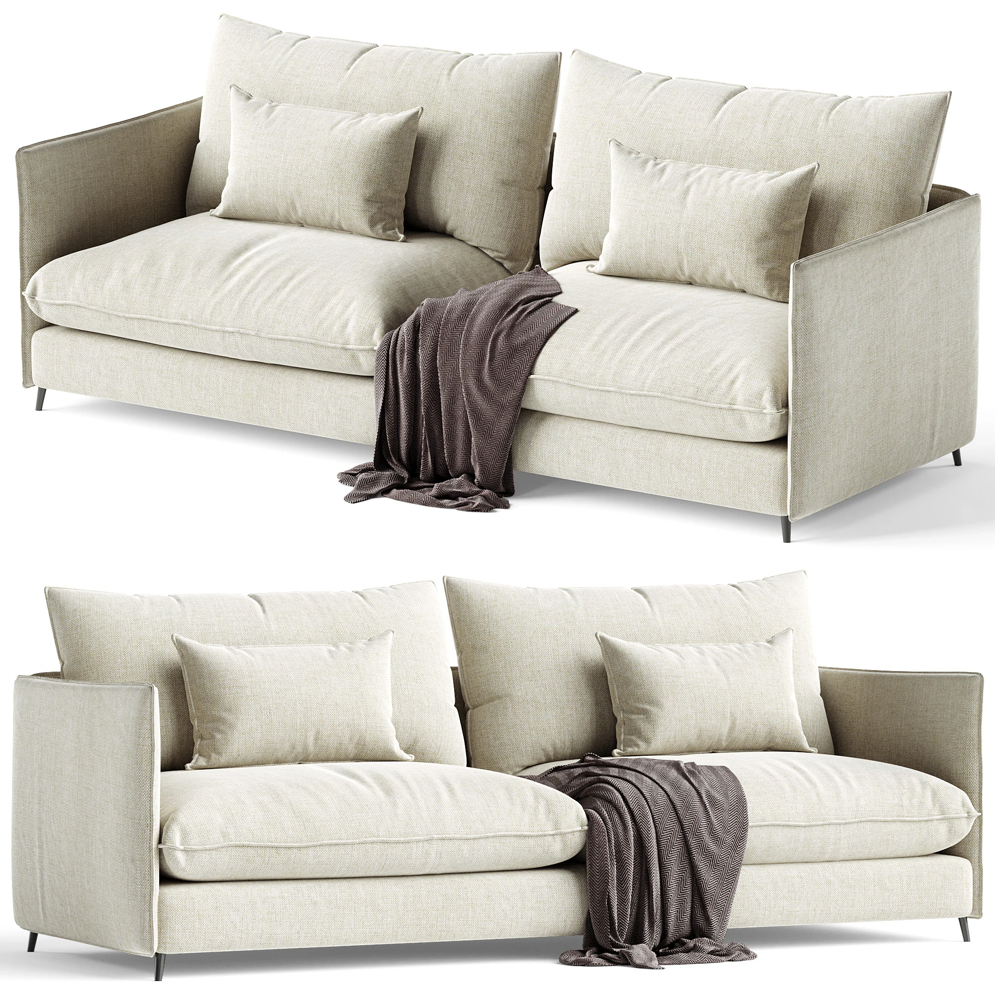 Tango Sofa 3D Model .c4d .max .obj .3ds .fbx .stl .blend 