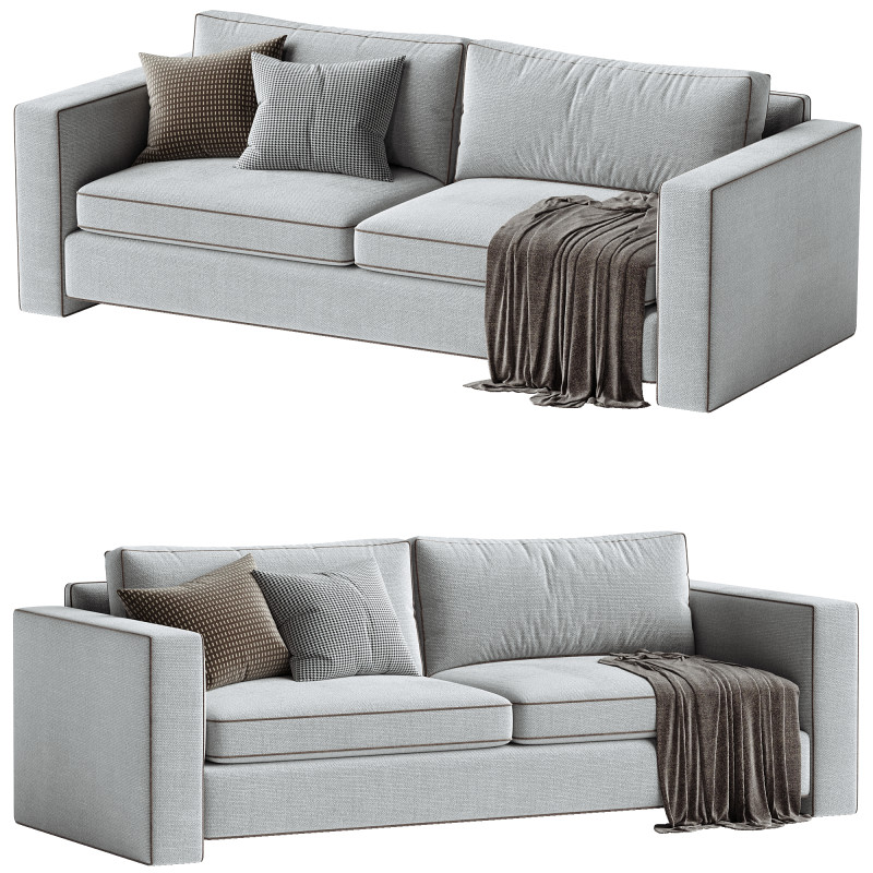 Caracole Welt Played Sofa Model 3D .c4d .max .obj .3ds .fbx .stl .blend 