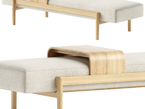 Four Hands Fawkes Bench 3D Модель