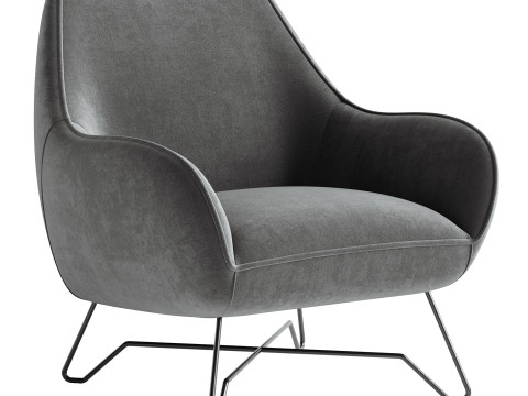 Fabric armchair ROME 3D Модель
