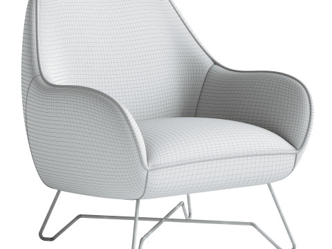 Fabric armchair ROME 3D 模型