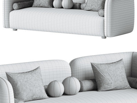 3-seater Victoria boucl sofa 3D मॉडल